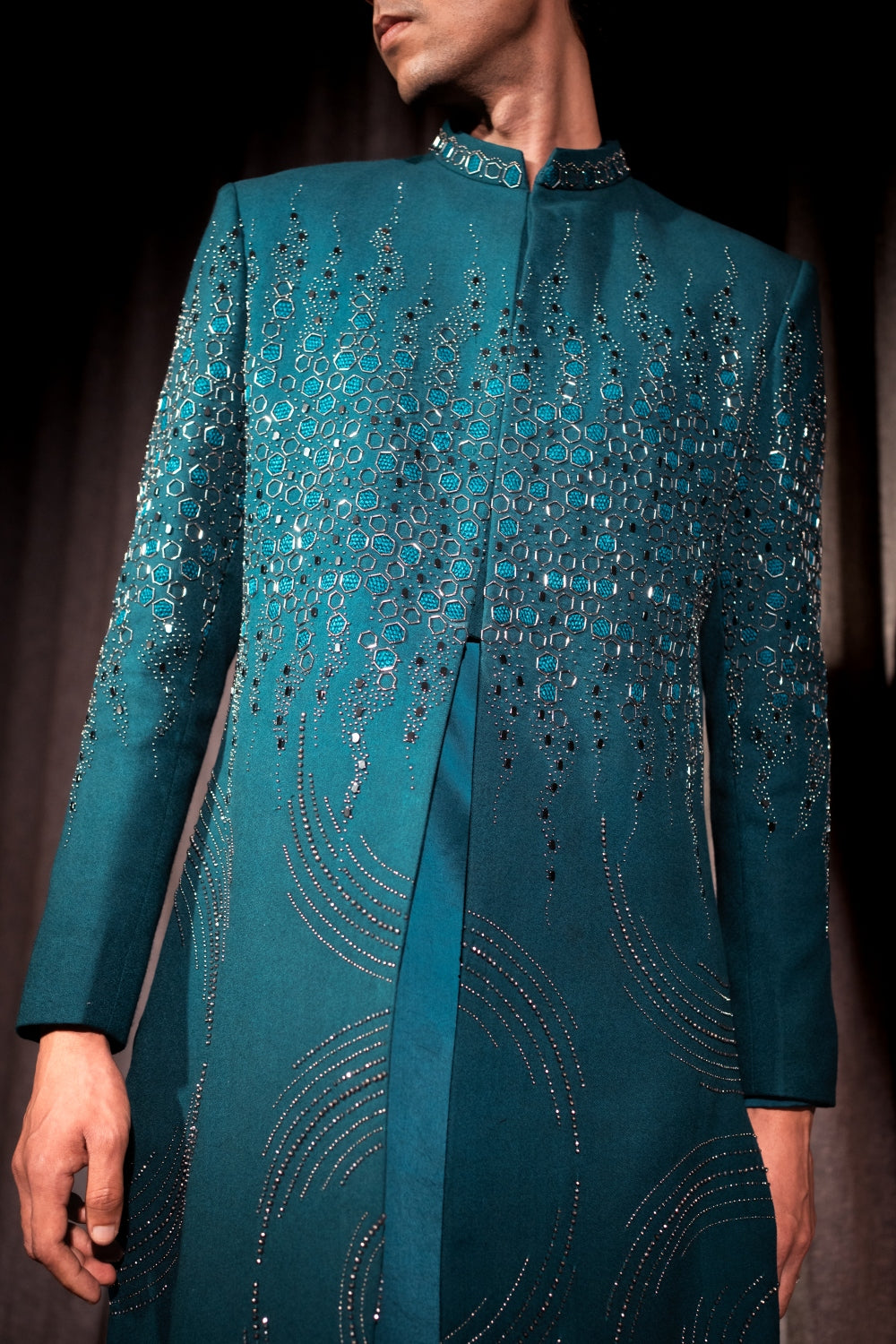 Teal Lumière Indo-Western