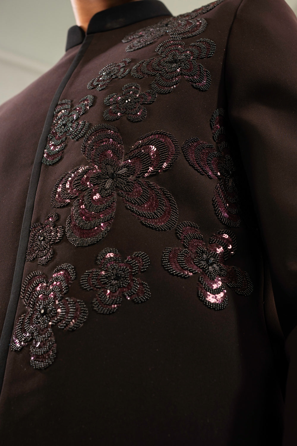 Dark Wine Bloom Bomber