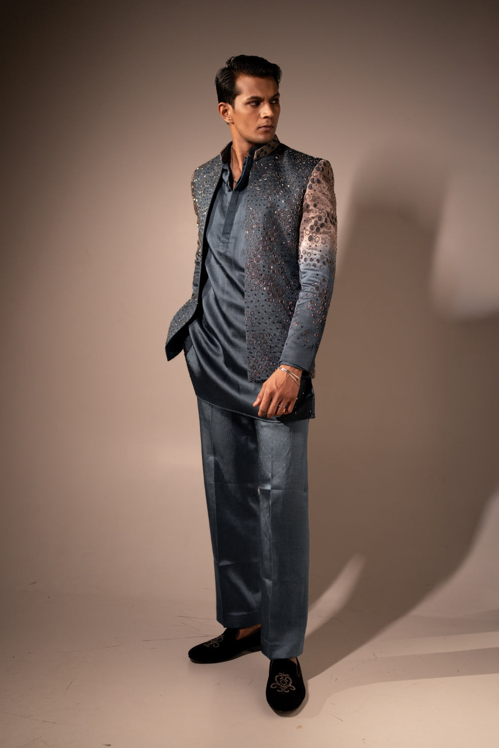 Teal Reef Bandhgala