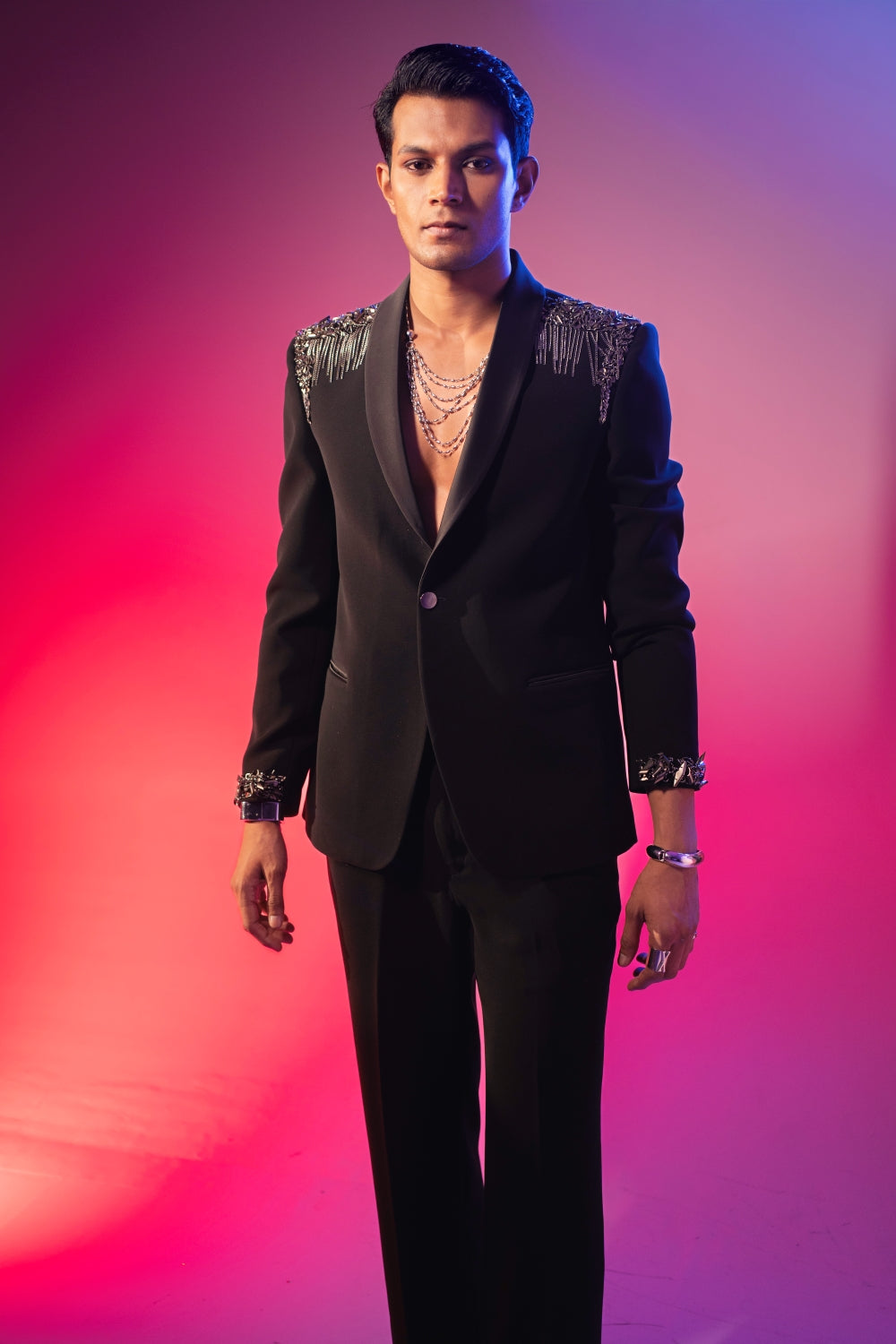 Noir Metal Tuxedo Jacket