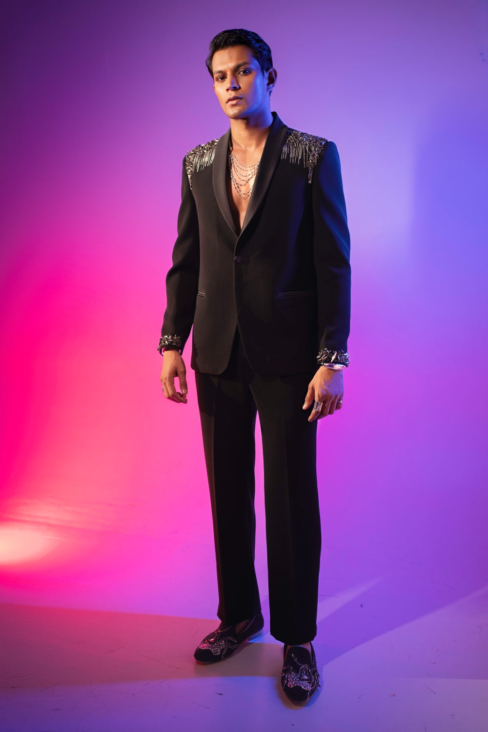 Noir Metal Tuxedo Jacket