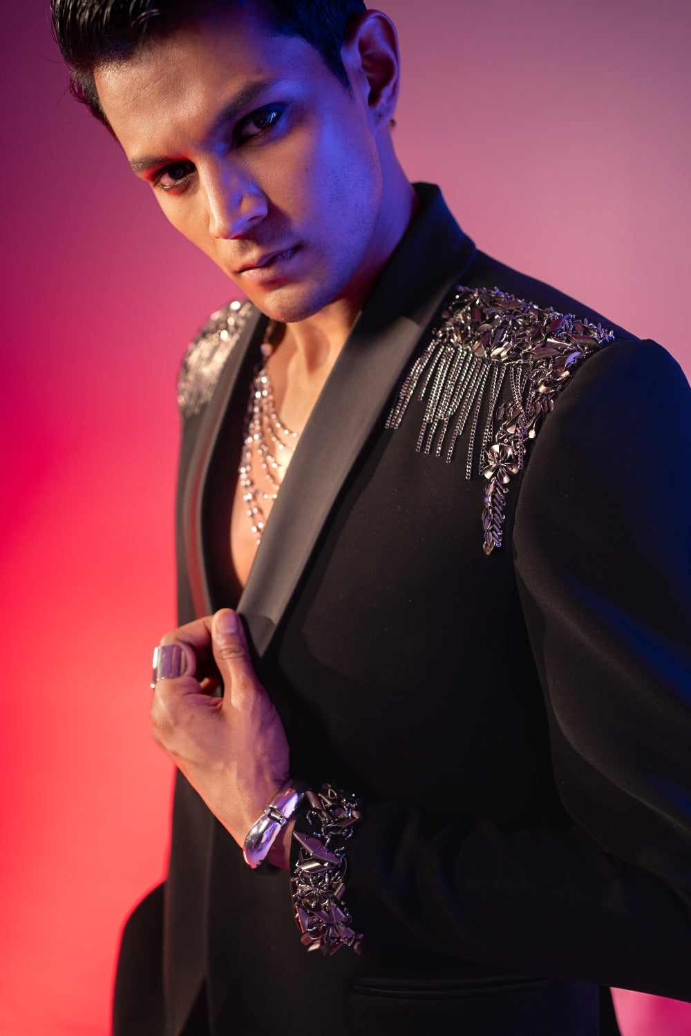 Noir Metal Tuxedo Jacket