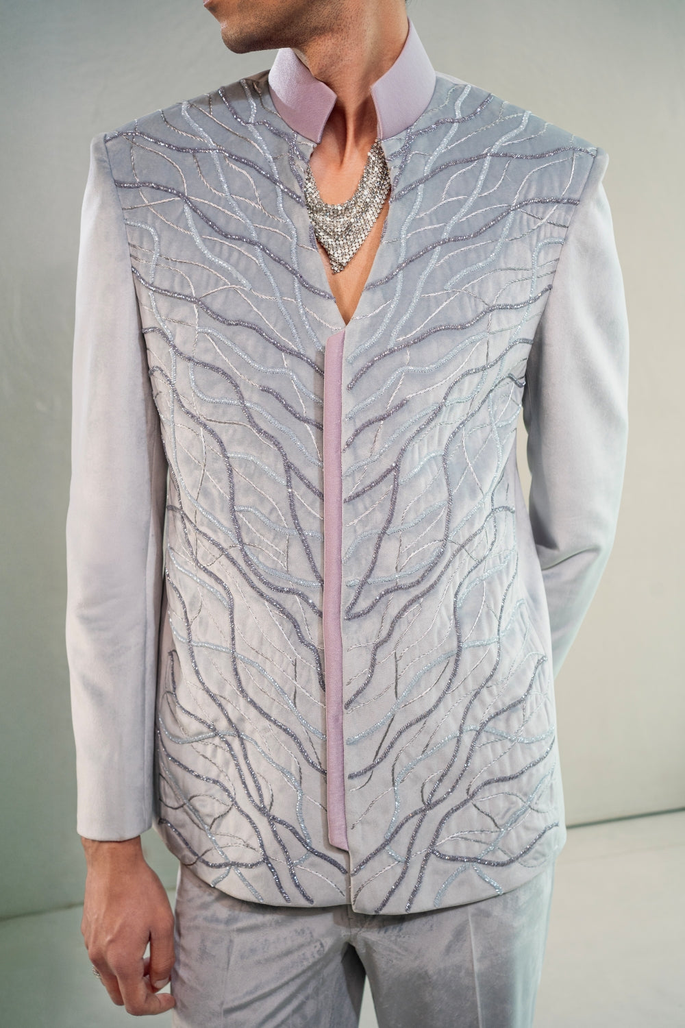 Slate Lavender Bandhgala