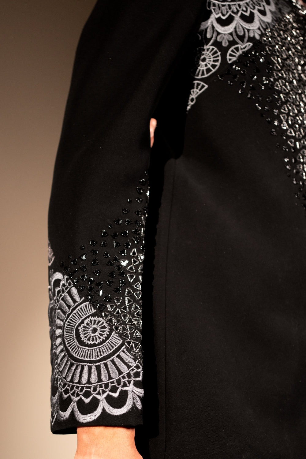 Noir Lace Bandhgala